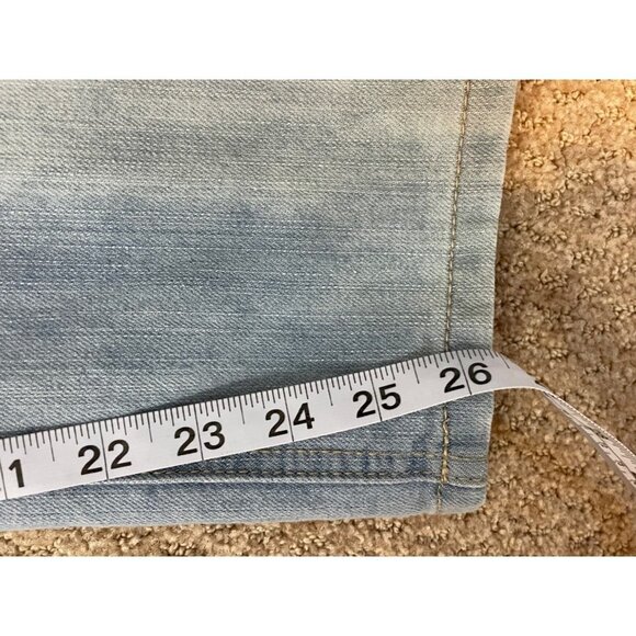 VINTAGE 90s Y2K Cropped Ankle Low Rise Faded Straight Leg Jeans - Picture 12 of 13